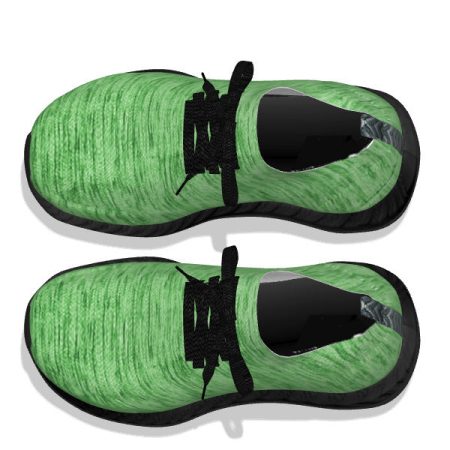 Green Linen - Black Soles